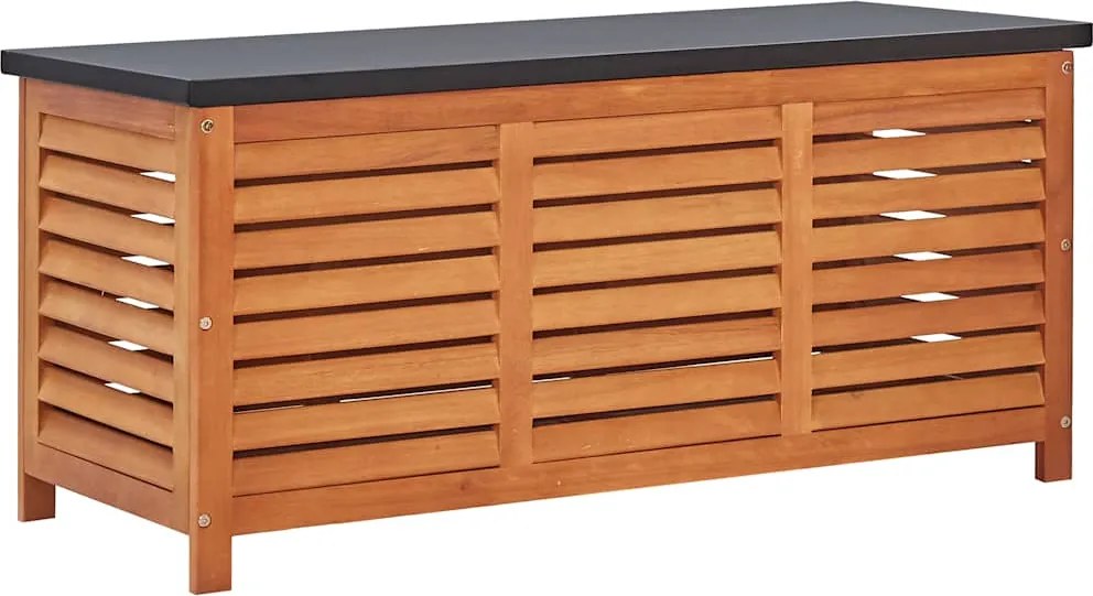 vidaXL tömör eukaliptuszfa kerti tárolóláda 117 x 50 x 55 cm