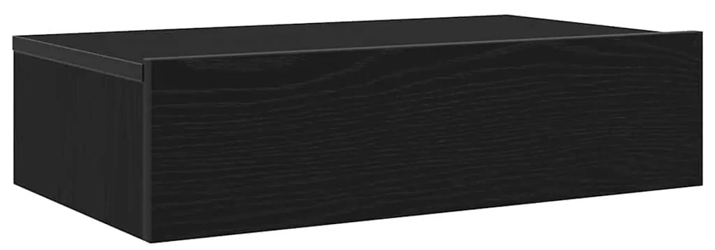 2 db fekete tölgyfa TV-szekrény LED lámpákkal 60 x 35 x 15,5 cm