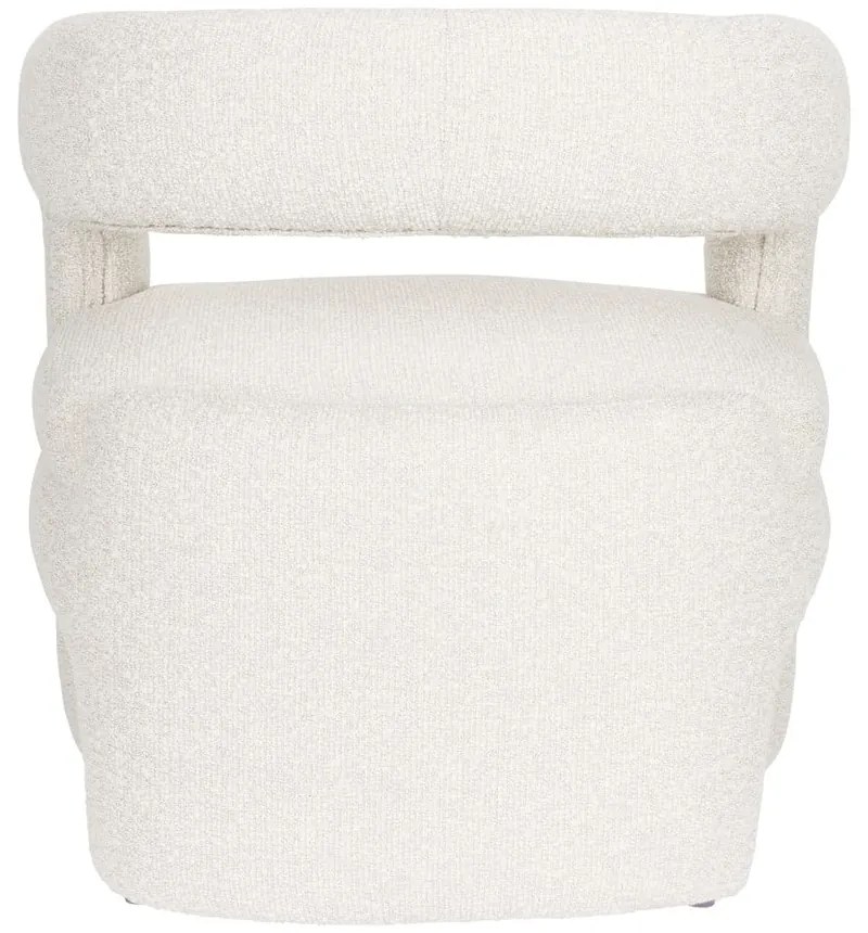 Fehér buklé fotel Nova – White Label