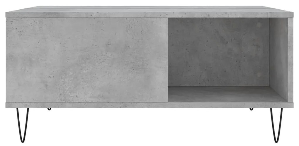 Betonszürke szerelt fa dohányzóasztal 80x80x36,5 cm
