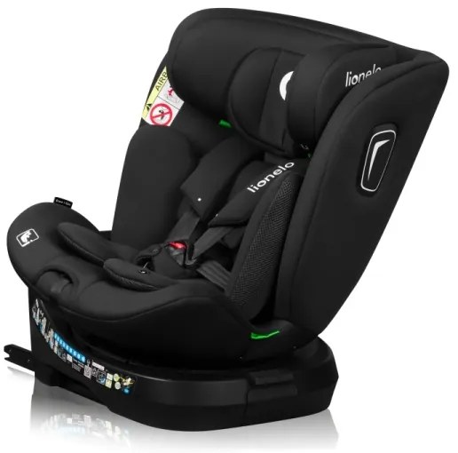 Lionelo - Forgatható BRAVE i-Size autósülés bázissal 40-150 cm fekete karbon