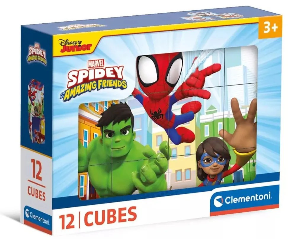 Pókember Spidey mesekocka 12 db-os Clementoni