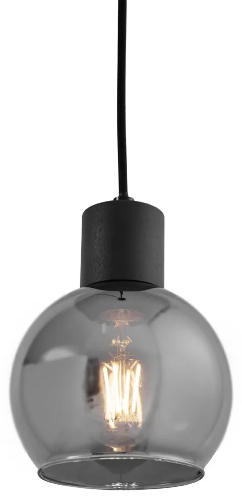 Art Deco lógólámpa fekete füstüveggel - Vidro