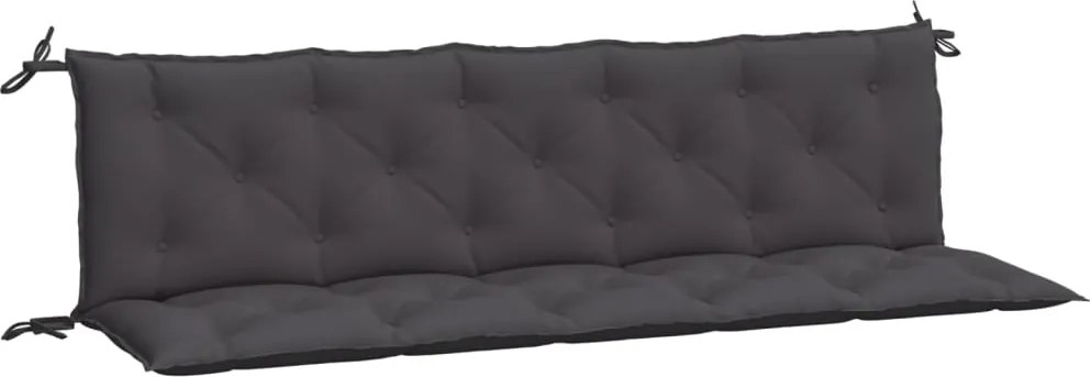 vidaXL 2 db antracit oxford szövet kerti padpárna 180 x 50 x 7 cm