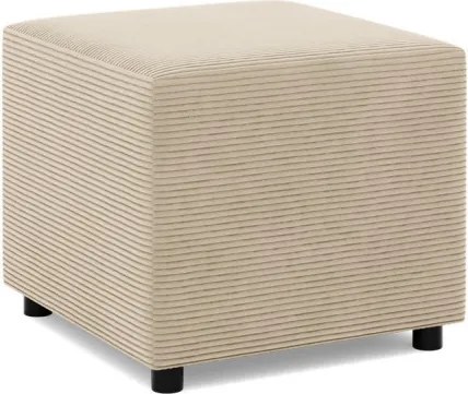 Zeus puff, kordbársony, 50x50, bézs