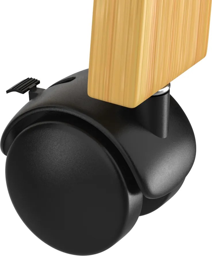 Casaria® Nordik ruhatartó állvány kerekekkel - bambusz