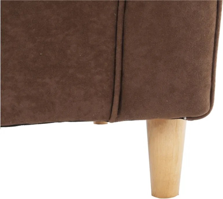 Füles fotel, barna szövet, CHARLOT