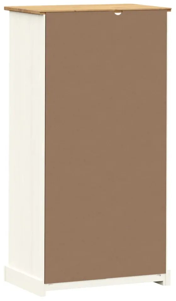 VIGO fehér tömör fenyőfa könyvespolc 60x35x114,5 cm
