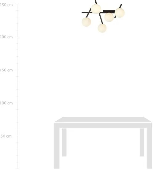 Mennyezeti lámpa SMART 5xE14/10W/230V fekete/fehér