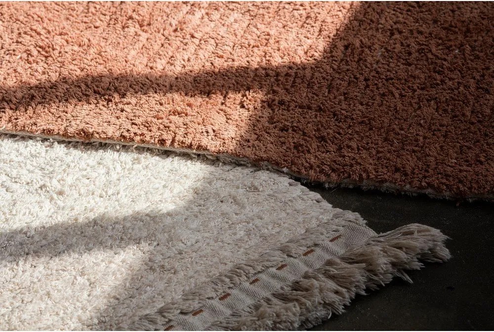 Téglavörös-bézs pamut szőnyeg 140x200 cm Duetto Toffee – Lorena Canals