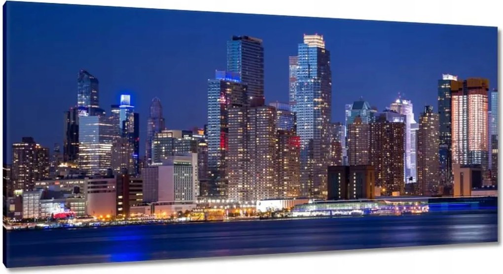 Festmények 115x55 New York éjszaka