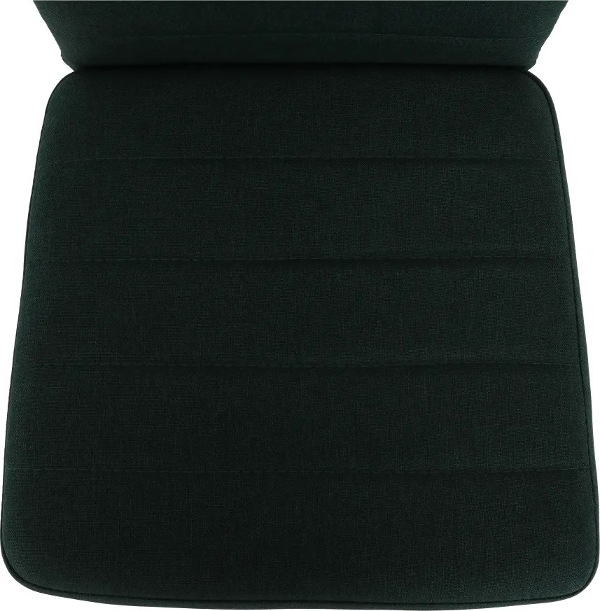 Szék, smaragd szövet/fekete fém, COLETA NOVA