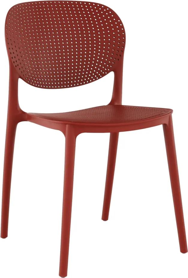 Rakásolható szék, piros, FEDRA