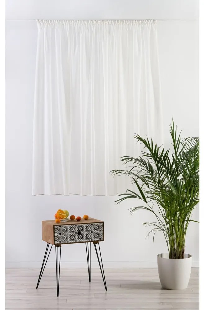 Krémszínű átlátszó függöny 280x160 cm Barbara – Mendola Fabrics