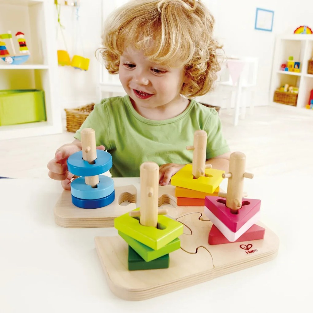 Hape kreatív fa puzzle, 19,7 x 11,6 x 19,7 cm