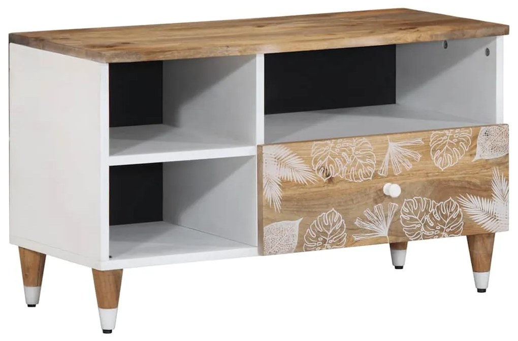 tömör mangófa TV-szekrény80x33,5x46 cm