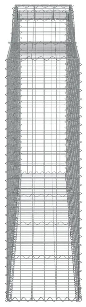 5 db íves horganyzott vas gabion kosár 300x50x160/180 cm