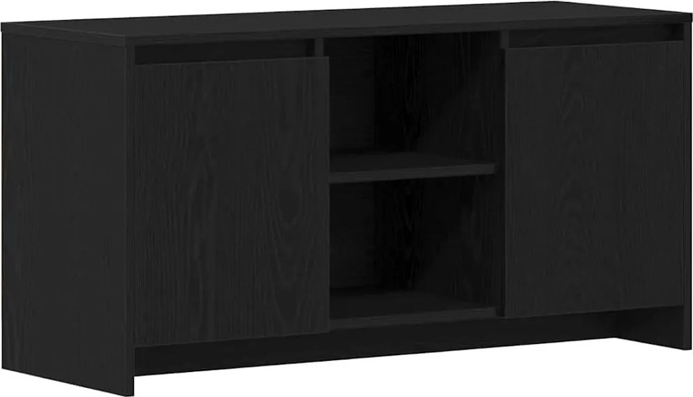 vidaXL TV szekrény Fekete tölgy 102 x 37,5 x 52,5 cm Faanyag