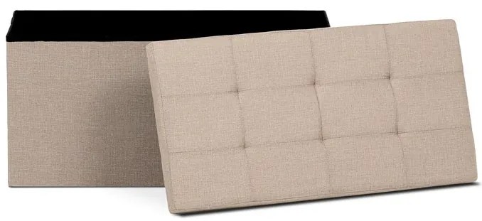 Tárolós Puff, Bézs Szövet. TAB-462 CRM2