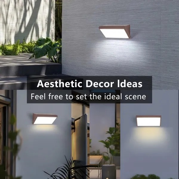 Brilagi - TRIANGLE kültéri fali lámpa 1xE27/60W/230V barna IP65