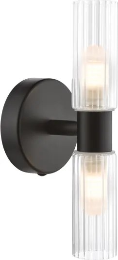 Där Lighting BOL0922 - Fürdőszobai fali lámpa BOLTON 2xG9/5W/230V IP44 fekete
