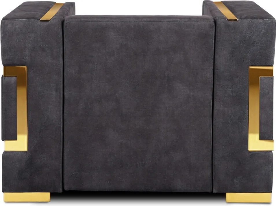 PALLAZO 1S fotel, fekete/arany