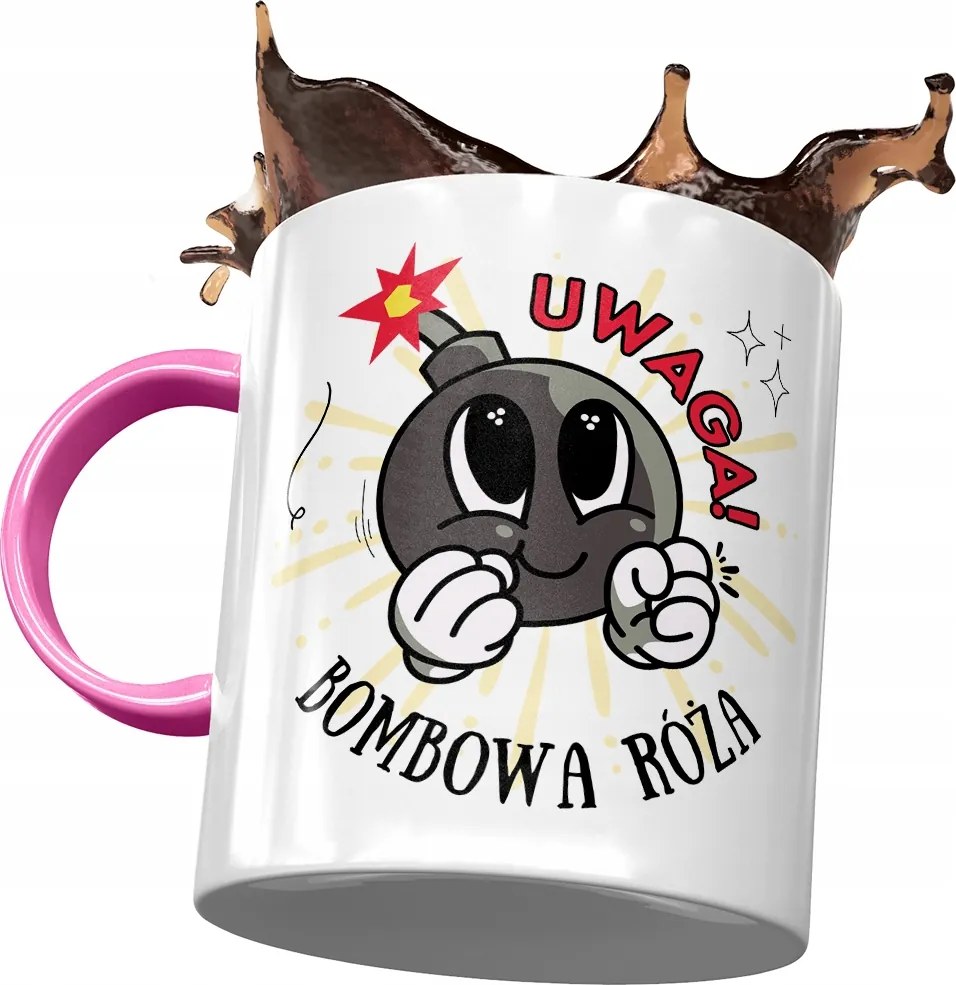 Rózsaszín Bögre Rózsa Feleség Barátnő Ajándék Nyomtatott Fotóval