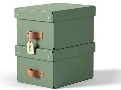 Tárolódoboz, S méret, LEITZ Puro, zsályazöld (E61470050)