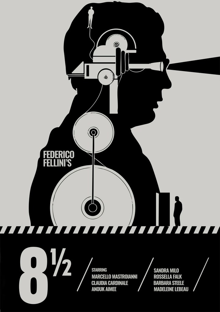 Poszter 8 1/2 Otto e mezzo 1963 Federico Fellini Nyolc és fél