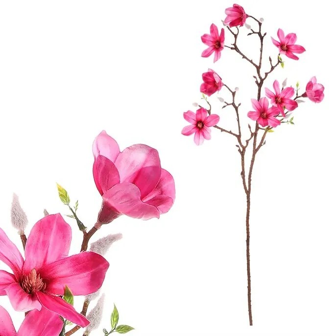 Magnolia művirág sötét rózsaszín, 30 x10 x 85 cm
