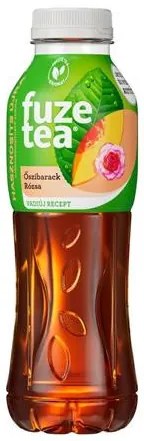 Üdítőital, szénsavmentes, 0,5 l, FUZETEA, barack-rózsa (KHI471V)