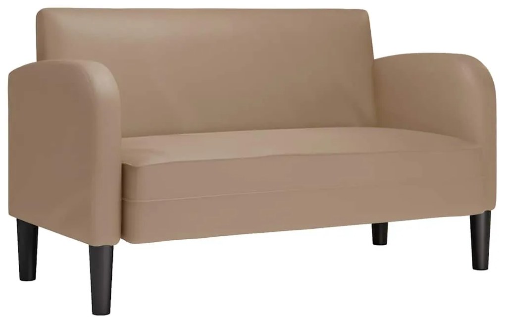 cappuccino műbőr loveseat kanapé 110 cm