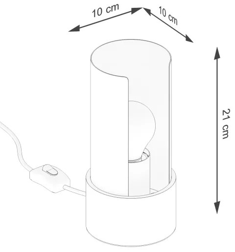 Sollux SL.1675 - Asztali lámpa FLASH 1xE27/15W/230V fehér