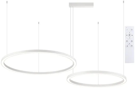 Brilagi - LED dimmelhető kábeles csillár PORTOFINO LED/98W/230V fehér + távirányító