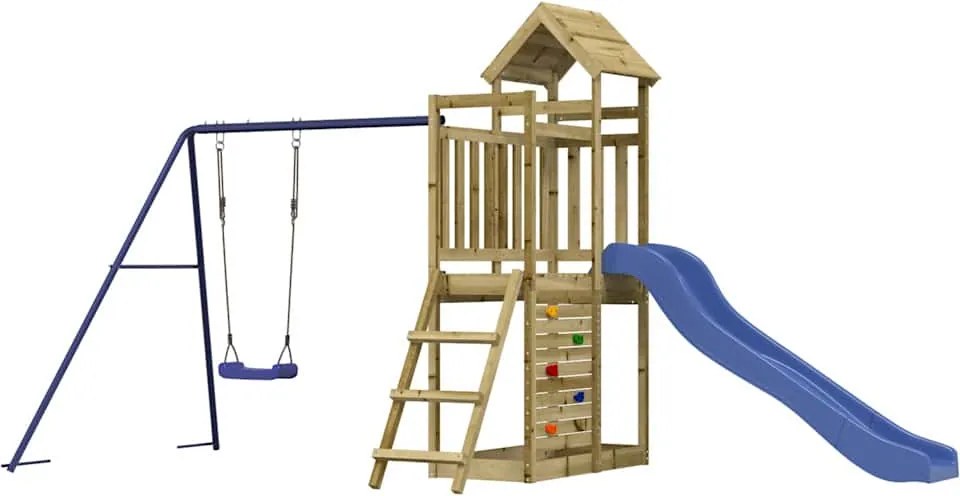 vidaXL impregnált fenyőfa kültéri játszószett