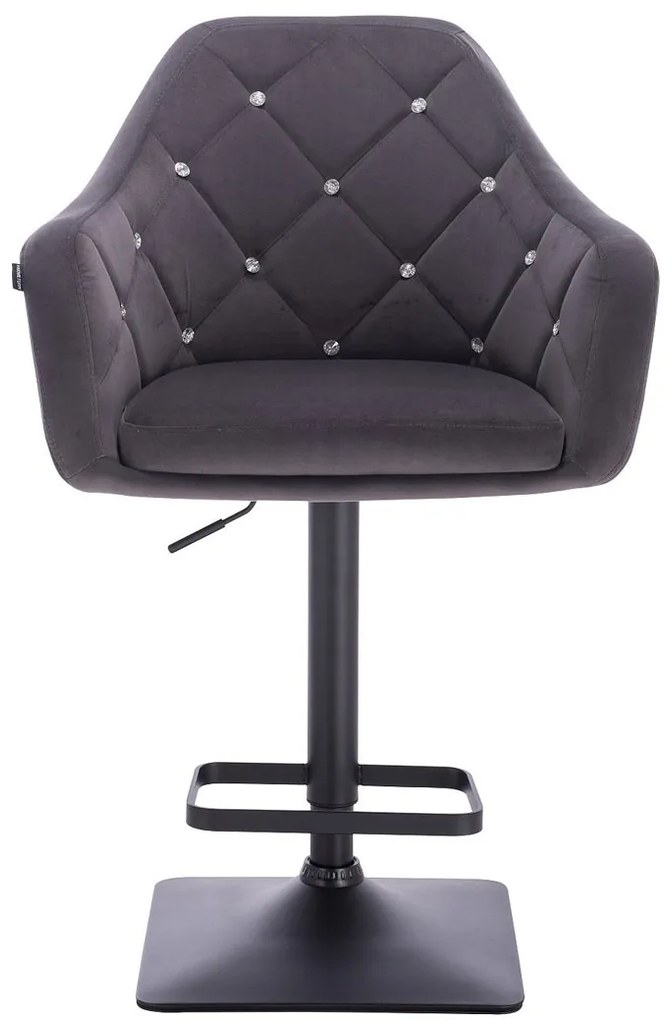 HR830KW Grafit Modern Velúr Szék fekete lábbal