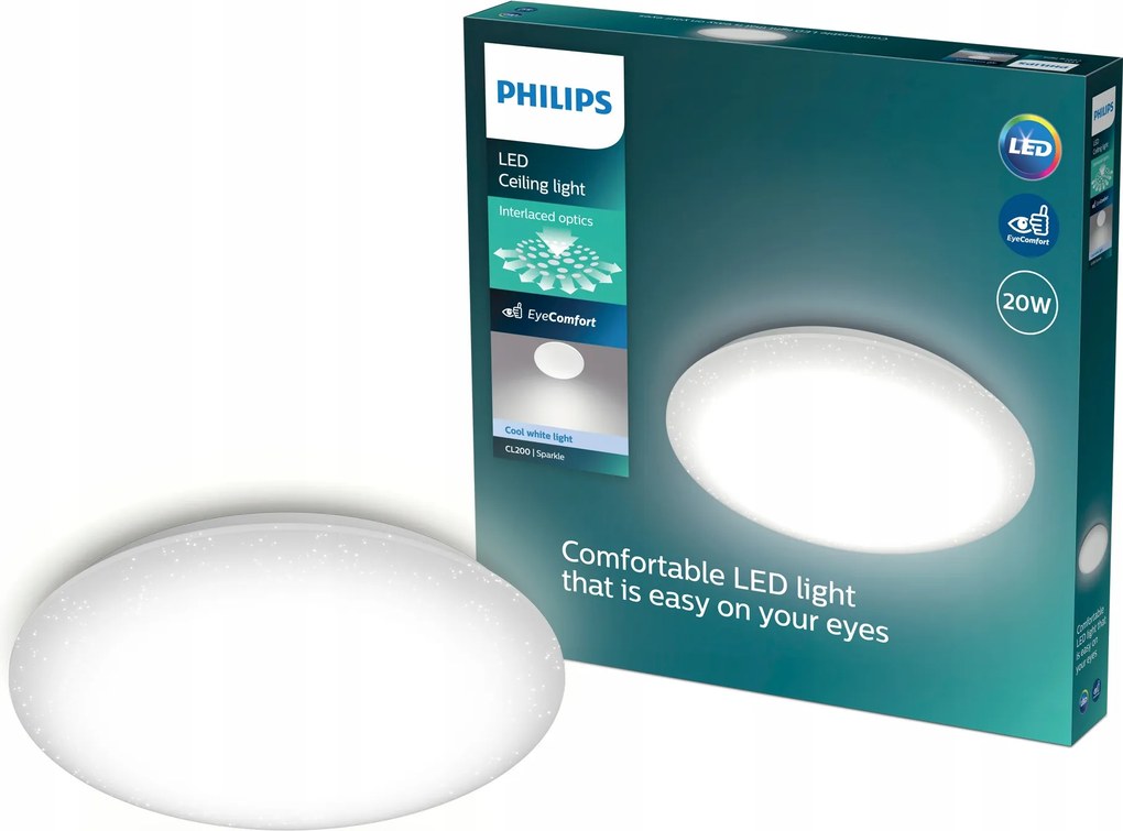 Mennyezeti lámpa Falra szerelhető Led 20W 4000K Moire Philips csillag effekt