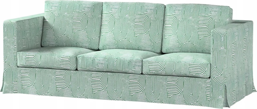 Karlanda 3 személyes kinyitható kanapé huzat Ikea menta-ecru