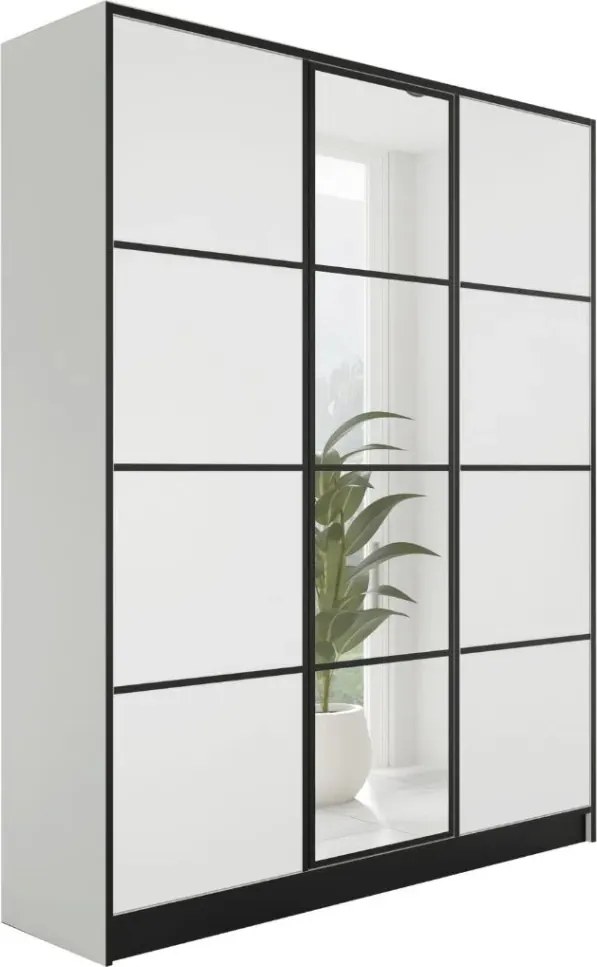 Eden 3D Gardróbszekrény 156,4cm, Fehér