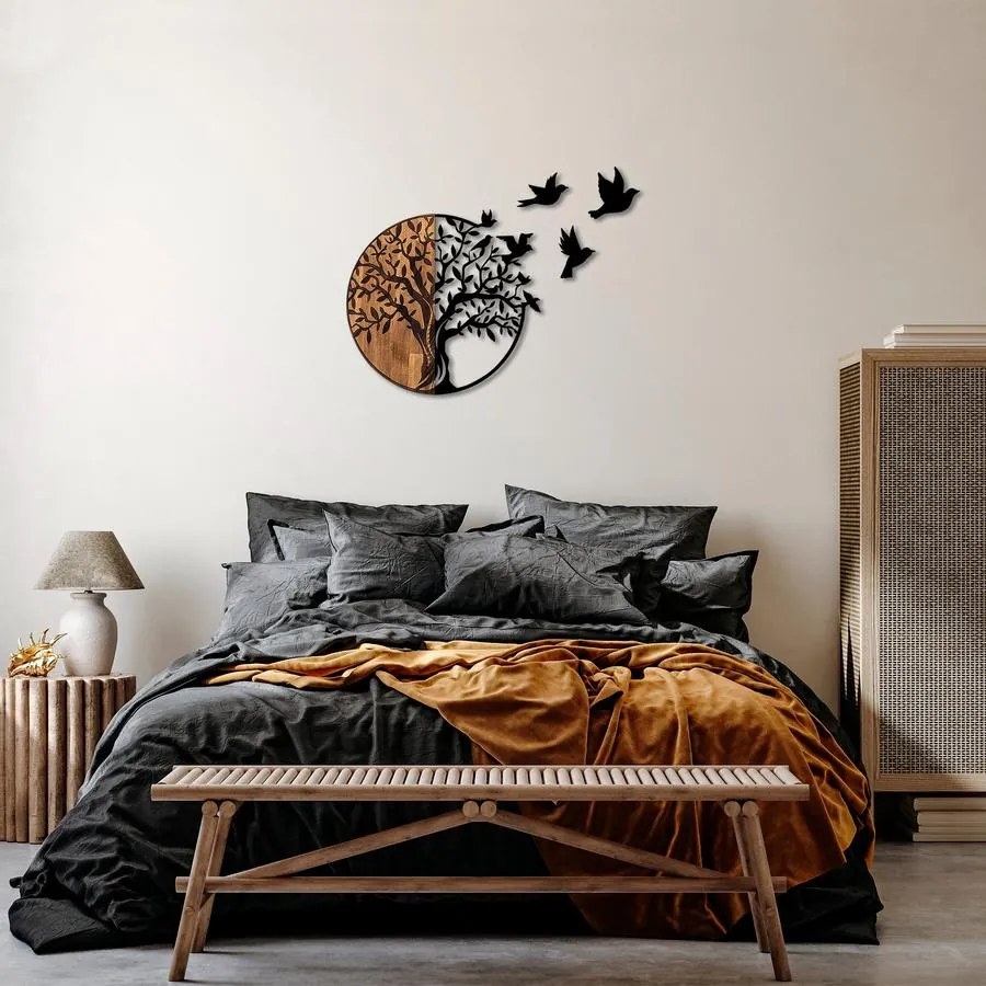 Fa fali dekoráció, Tree And Birds - 322
