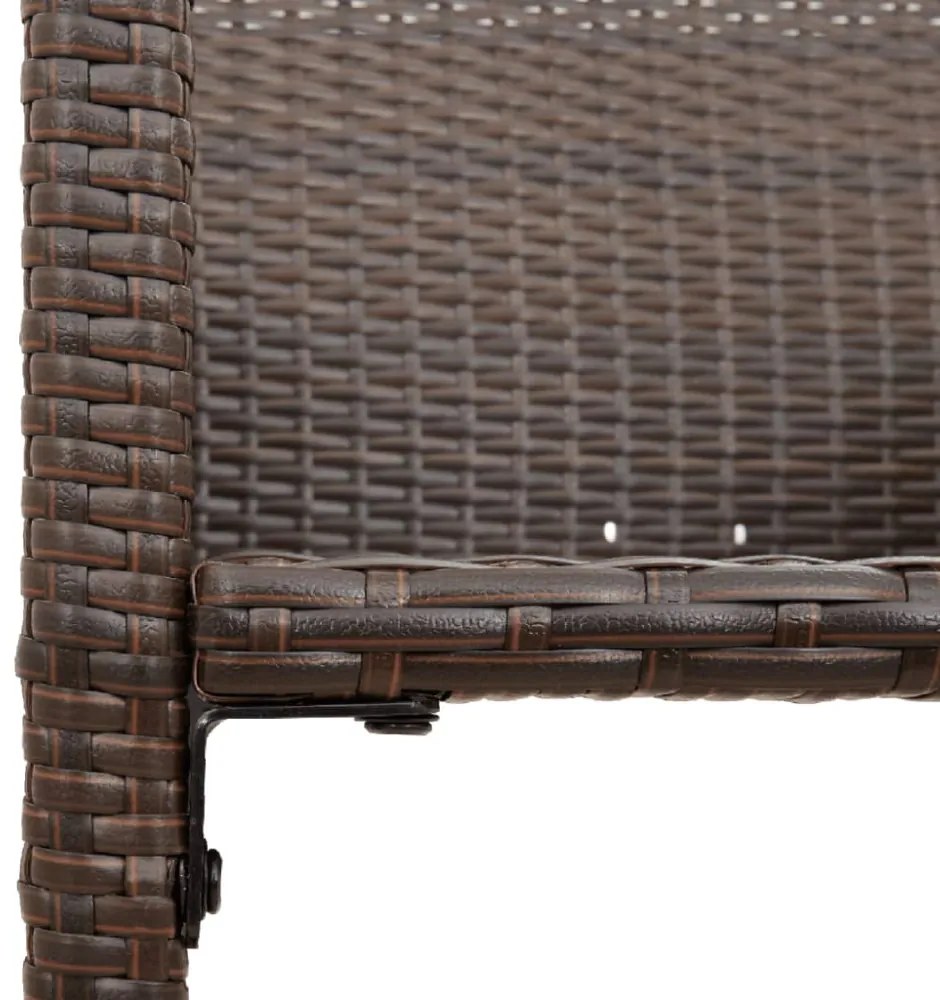 2 db barna polyrattan kerti bárszék