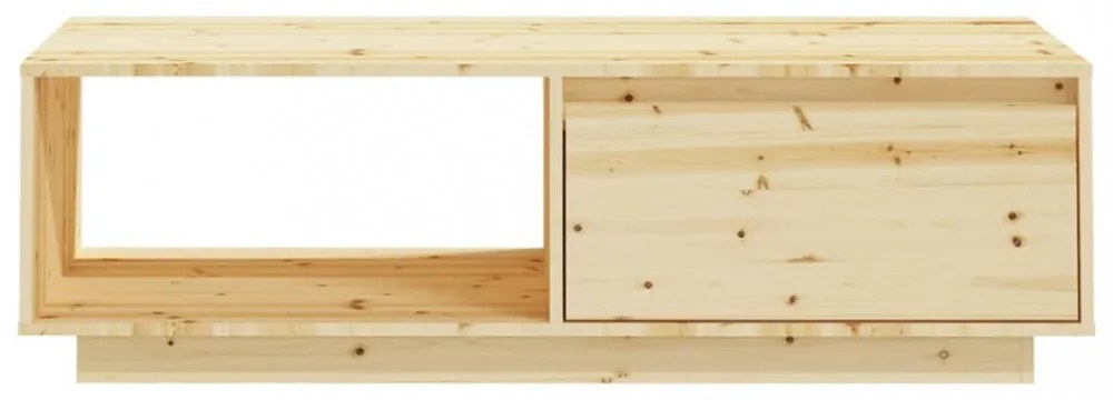 tömör fenyőfa dohányzóasztal 110 x 50 x 33,5 cm