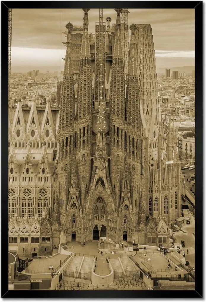 Poszterek keretben 40x60 Napsütéses nap Barcelona