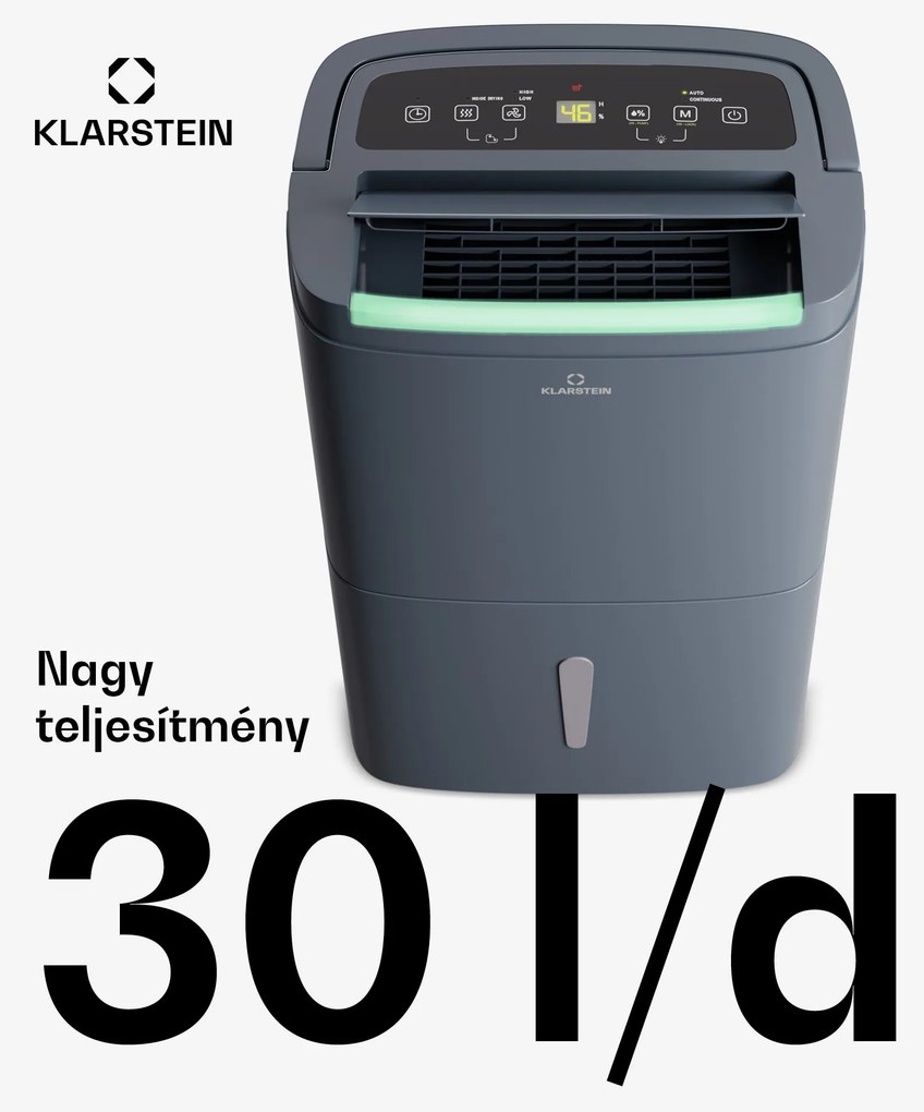 Klarstein DryFy Pro Connect Smart, Párátlanító, WiFi, Kompresszor, 30l/d, 25-35 m²