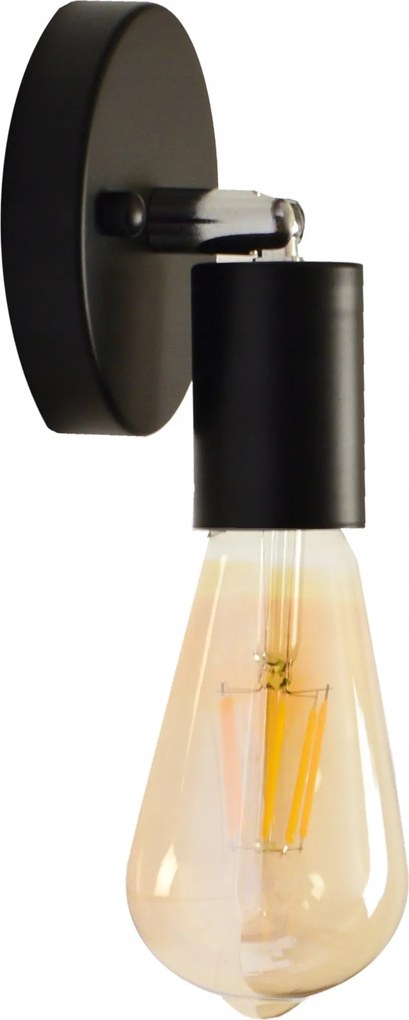 Fali lámpa állítható fekete kerek kicsi Ezo