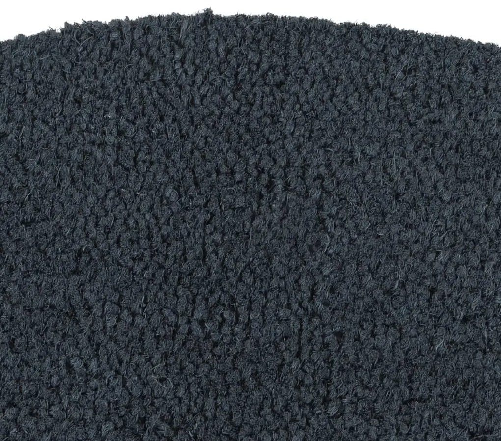 ajtószőnyeg Sötétszürke félkör Tufting kókuszrostos szőnyeg