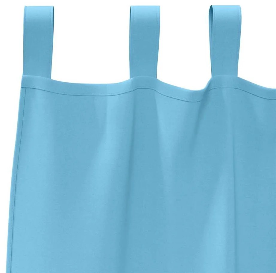Függönyök függönyökkel 2 pcs Világos kék 225x140cm Poliészter