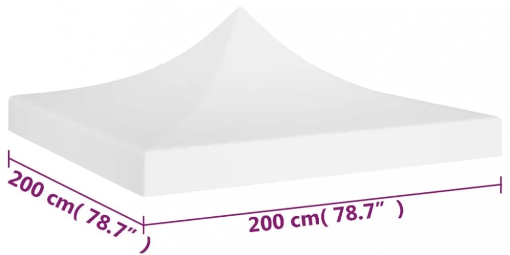 fehér tető partisátorhoz 2 x 2 m 270 g/m²