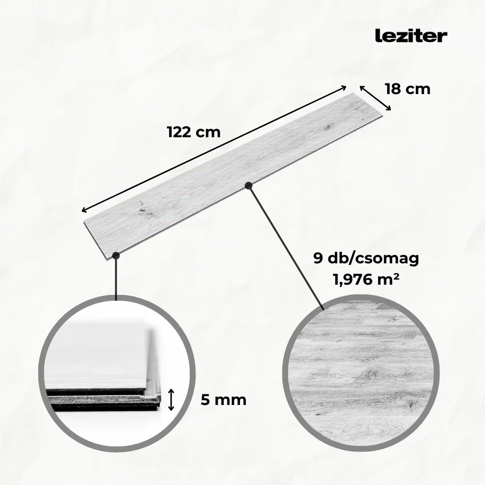 Leziter Campo tölgy Vinyl SPC fózolt padló