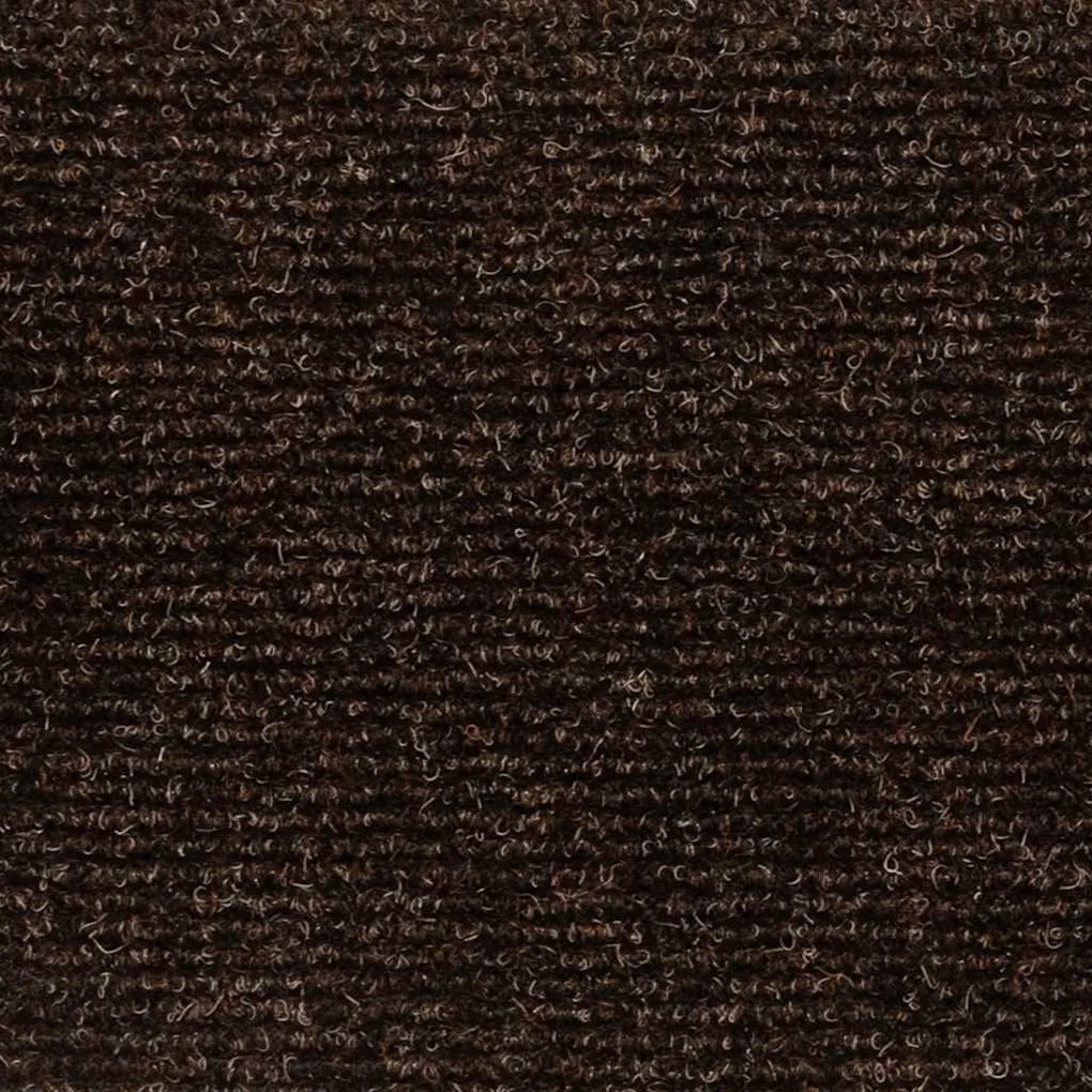 öntapadós lépcsőszőnyegek 30 db, barna, félkör alakú, 56 x 17 x 3 cm